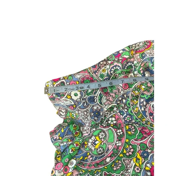 Talbots The Talbots Tee Shirt Paisly Print Colorful Short Sleeve Plus V-Neck 3X - Picture 10 of 12